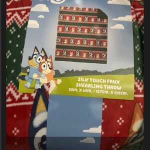 Silk Touch Faux Shearling Throw - Red and Green